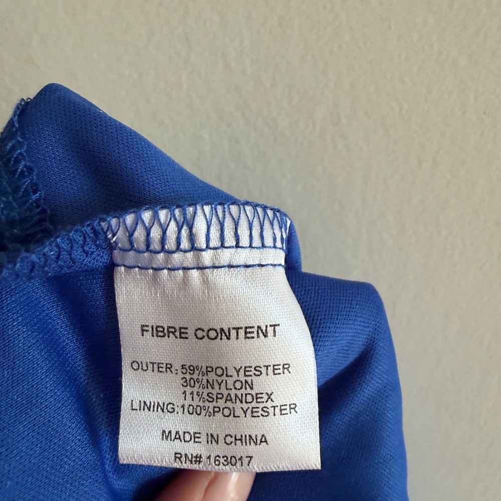 NWT Princess Polly Frostbloom Royal Blue Scarf Neck Bodysuit size 2 - Picture 12 of 13